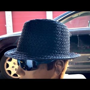 Unitalla Men’s Black Vacation Straw Sun Hat Made in Mexico Size One